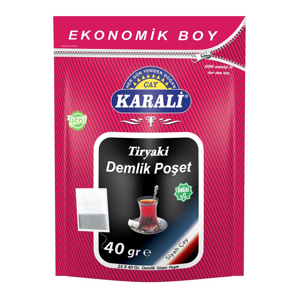 DEMLİK POŞET ÇAY TİRYAKİ 1KG  40GR25 ADT  1000GR 